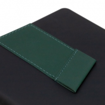 Ежедневник Bookmark, недатированный, черный с зеленым фото 