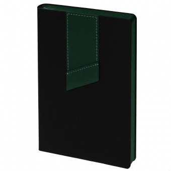 Ежедневник Bookmark, недатированный, черный с зеленым фото 