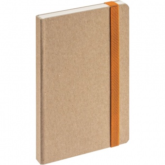 Ежедневник Eco Write Mini, недатированный, с оранжевой резинкой фото 