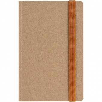 Ежедневник Eco Write Mini, недатированный, с оранжевой резинкой фото 