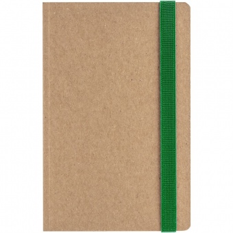 Ежедневник Eco Write Mini, недатированный, с зеленой резинкой фото 