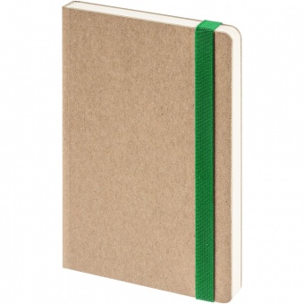 Ежедневник Eco Write Mini, недатированный, с зеленой резинкой фото 