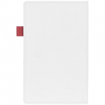Ежедневник White Shall, недатированный, белый с красным фото 