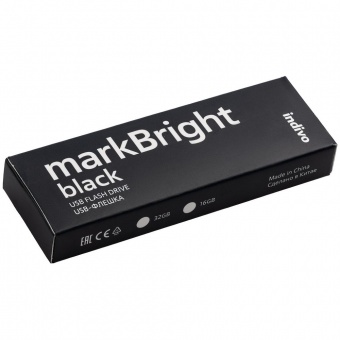 Флешка markBright Black с белой подсветкой, 32 Гб фото 