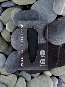 Флешка Pebble Type-C, USB 3.0, черная, 32 Гб фото 