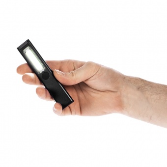 Фонарик-факел аккумуляторный Wallis с магнитом, черный фото 