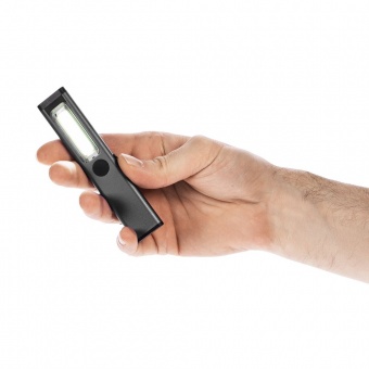 Фонарик-факел аккумуляторный Wallis с магнитом, серый фото 