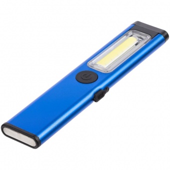 Фонарик-факел аккумуляторный Wallis с магнитом, синий фото 