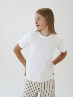 Футболка детская T-Bolka Kids, белая (белоснежная) фото 6