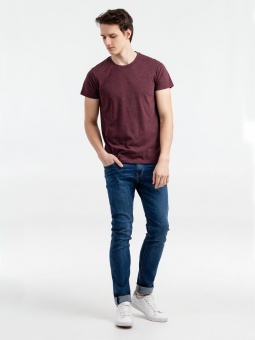Футболка мужская Regent Fit 150, бордовый меланж фото 11