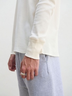 Футболка с длинным рукавом Thermal T, бежевая (неокрашенная) фото 4