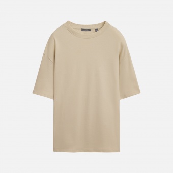 Футболка унисекс премиум AURA, 100% хлопок 200гр. бежевый, размер 3XL/4XL фото 