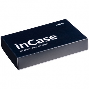 Футляр для карточек inCase, серый с бордовым фото 