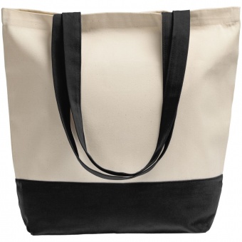 Холщовая сумка Shopaholic, черная фото 