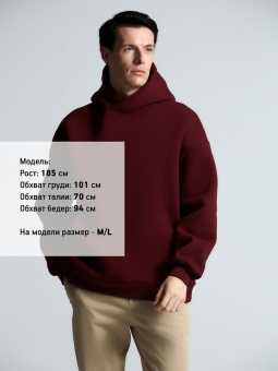 Худи Kulonga Oversize, бордовое фото 11