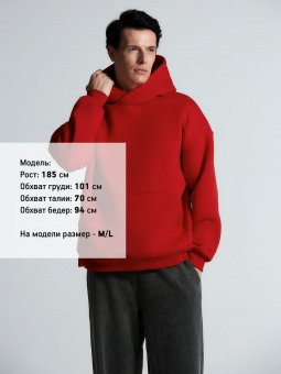 Худи Kulonga Oversize, красное фото 13