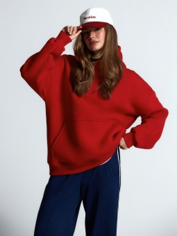 Худи Kulonga Oversize, красное фото 14