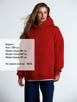 Худи Kulonga Oversize, красное фото 17