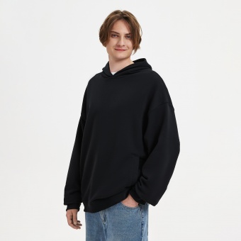 Худи оверсайз унисекс FUSION, черный, размер 3XL/4XL фото 