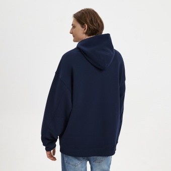 Худи оверсайз унисекс FUSION, темно-синий, размер 3XL/4XL фото 