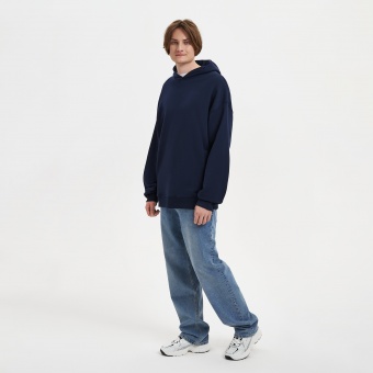 Худи оверсайз унисекс FUSION, темно-синий, размер XL/2XL фото 