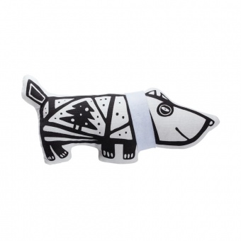 Игрушка «Собака в шарфе», малая, белая фото 