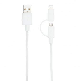 Кабель «2 в 1» с лицензированным MFi разъемом Apple Lightning фото 
