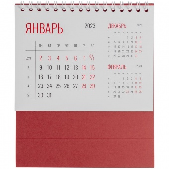 Календарь настольный Datio, красный фото 