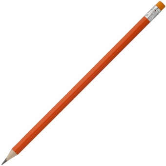 Карандаш простой Hand Friend с ластиком, оранжевый фото 