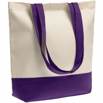 Холщовая сумка Shopaholic, фиолетовая фото 
