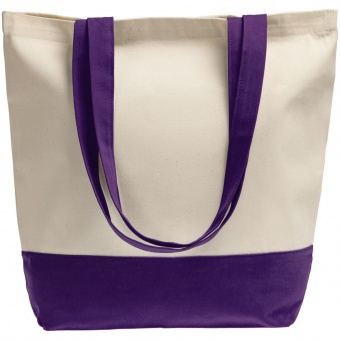 Холщовая сумка Shopaholic, фиолетовая фото 