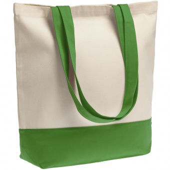 Холщовая сумка Shopaholic, ярко-зеленая фото 
