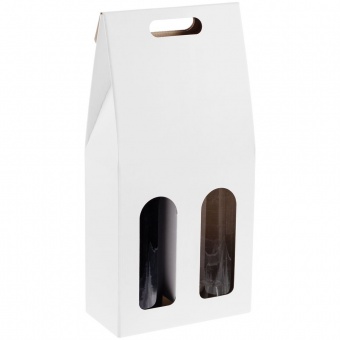 Коробка для двух бутылок Vinci Duo, белая фото 
