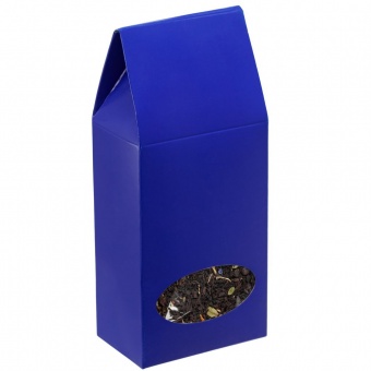 Коробка с окном English Breakfast, синяя фото 