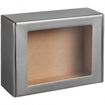 Коробка с окном Visible, серебристая фото 