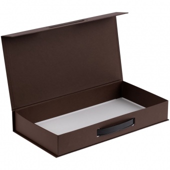 Коробка с ручкой Platt, коричневая фото 