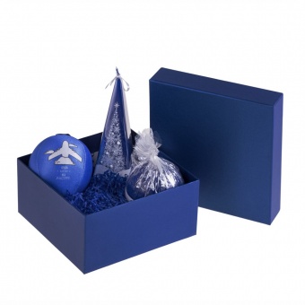 Коробка Satin, малая, синяя фото 