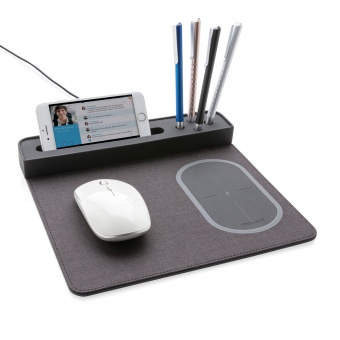 Коврик для мышки с беспроводным зарядным устройством, 5W и USB фото 