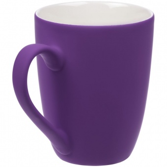 Кружка Good Morning с покрытием софт-тач, фиолетовая фото 