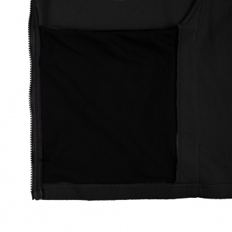 Куртка флисовая унисекс Manakin, черная фото 10