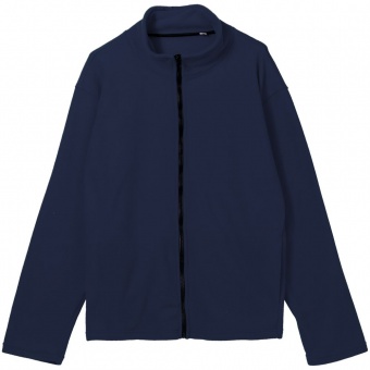 Куртка флисовая унисекс Manakin, темно-синяя фото 2