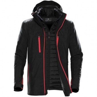 Куртка-трансформер мужская Matrix, черная с красным фото 5