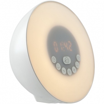 Лампа-колонка со световым будильником dreamTime, ver.2, белая фото 