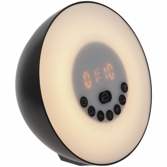 Лампа-колонка со световым будильником dreamTime, ver.2, черная фото 