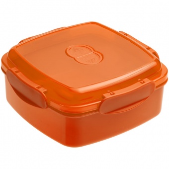 Ланчбокс Cube, оранжевый фото 