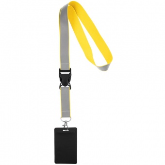 Лента светоотражающая Interlevel, желтая с серым фото 