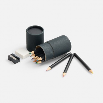 Набор цветных карандашей Pencilvania Tube Plus, черный фото 