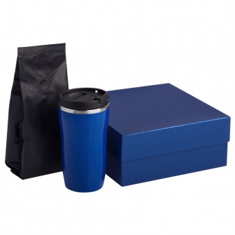 Набор Grain: термостакан и кофе, синий фото 