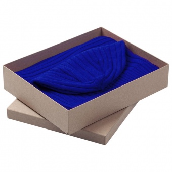 Набор Stripes: шарф и шапка, ярко-синий фото 