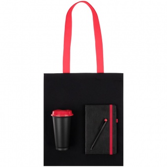 Набор Velours Bag, черный с красным фото 